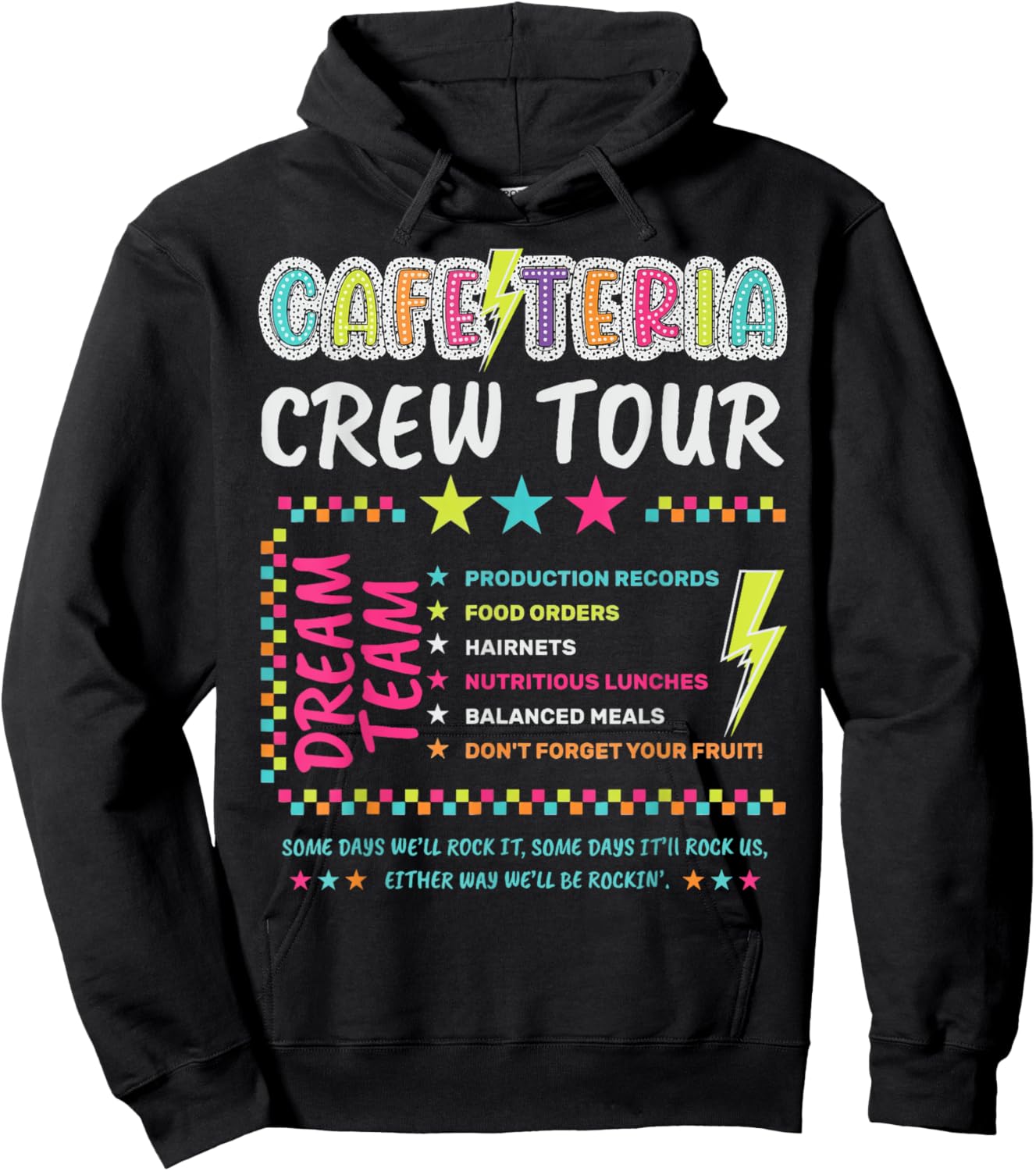 Cafeteria Crew Tour Lunch Lady Dream Team Back To School Hoodie - Hoodie | Black