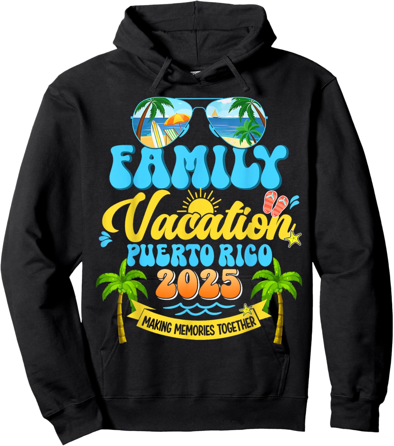 Funny Family Vacation Puerto Rico 2025 Making Memories Trip Hoodie - Hoodie | Black