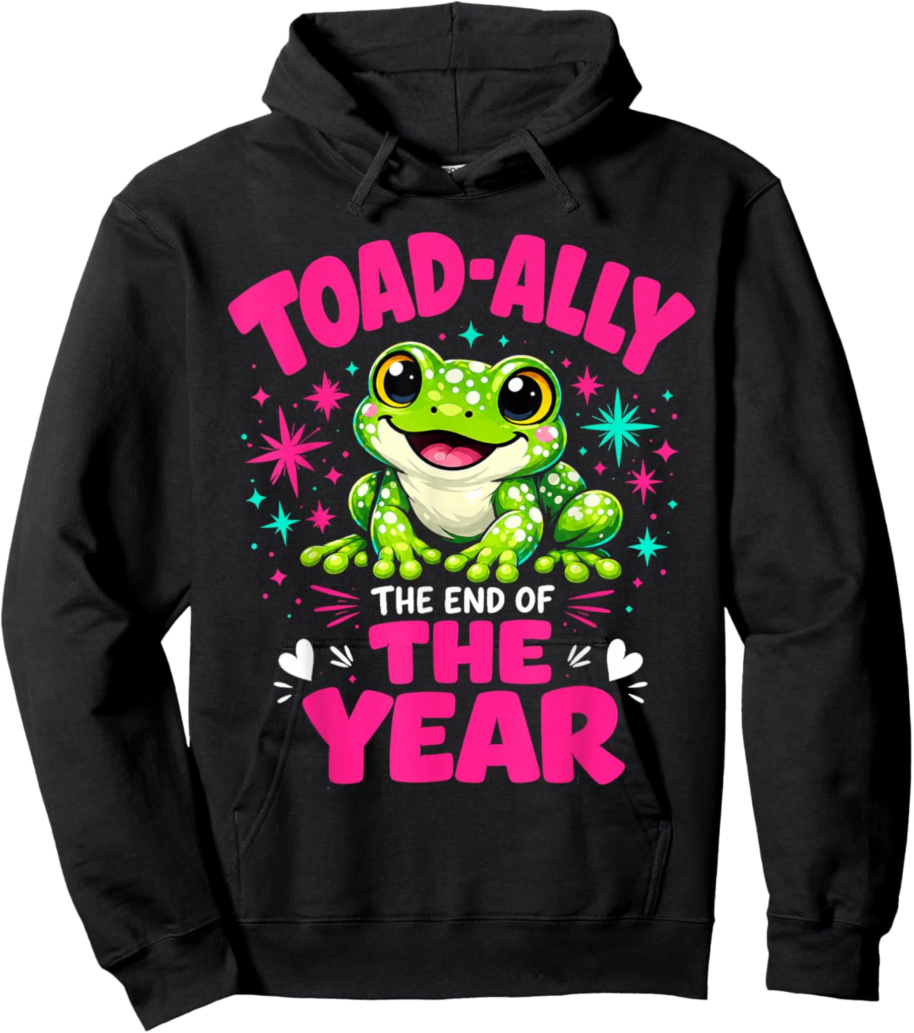 Toad Ally Frog Teacher The End of Year Last Day of School Hoodie - Hoodie | Black