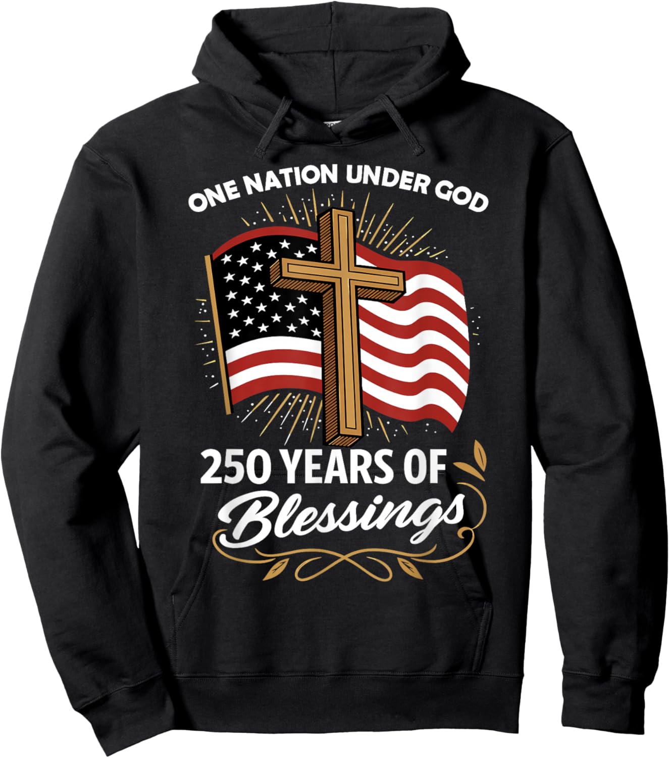 250 Years of Blessings Christian Hoodie - Hoodie | Black