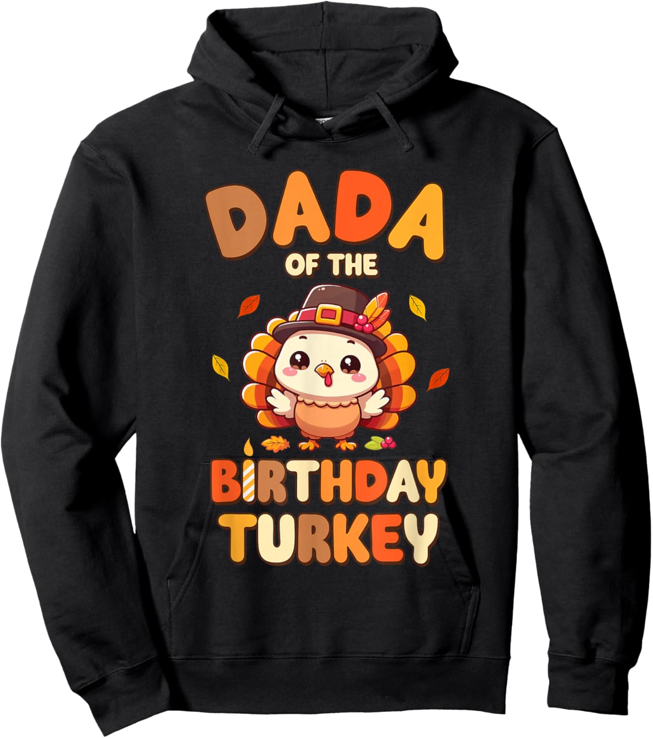Dada of The Birthday Turkey Family 1st Birthday Boy Hoodie - Hoodie | Black