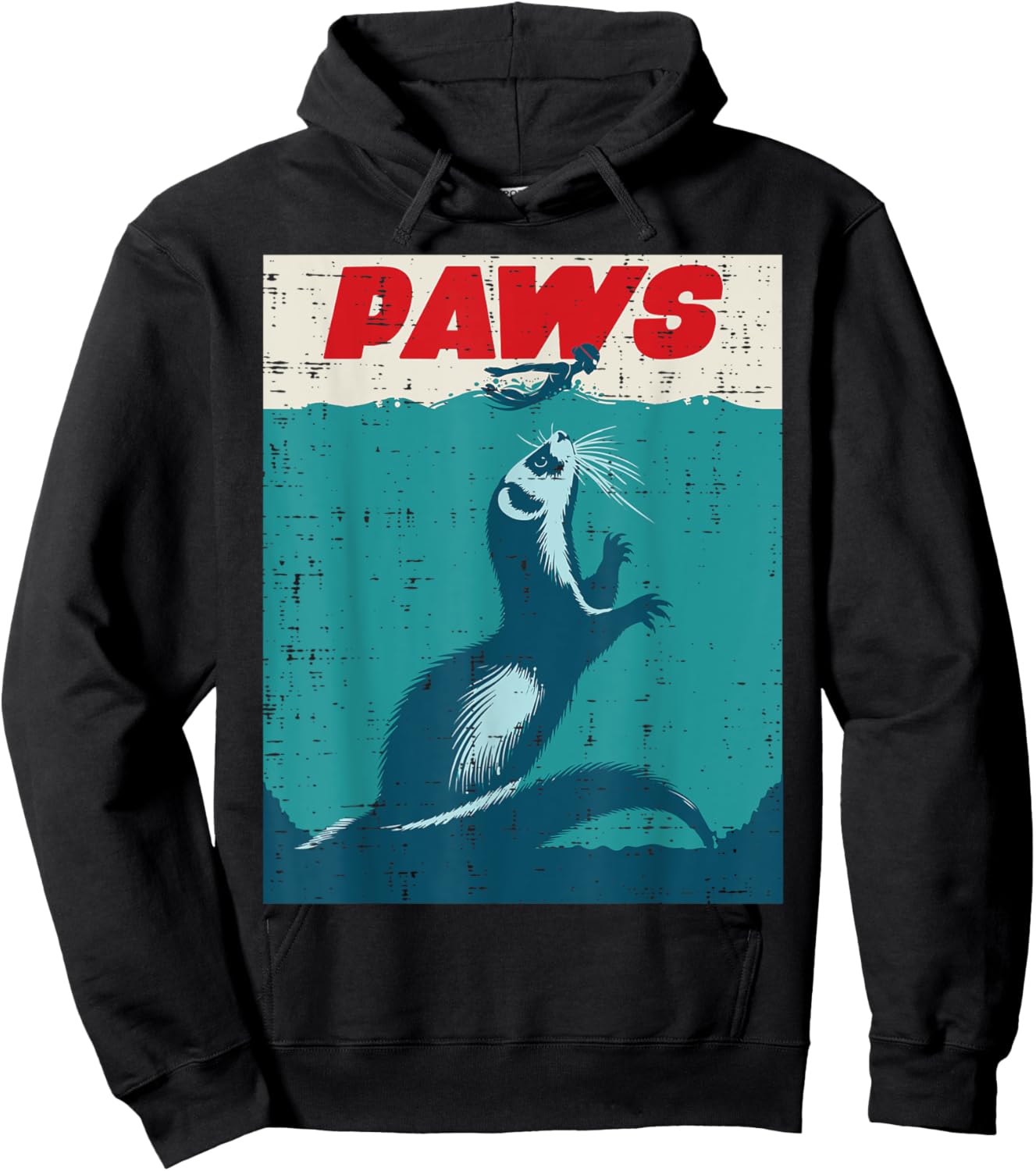 Ferret Paws Funny Saying Parody Men Women Boys Girls Kids Hoodie - Hoodie | Black