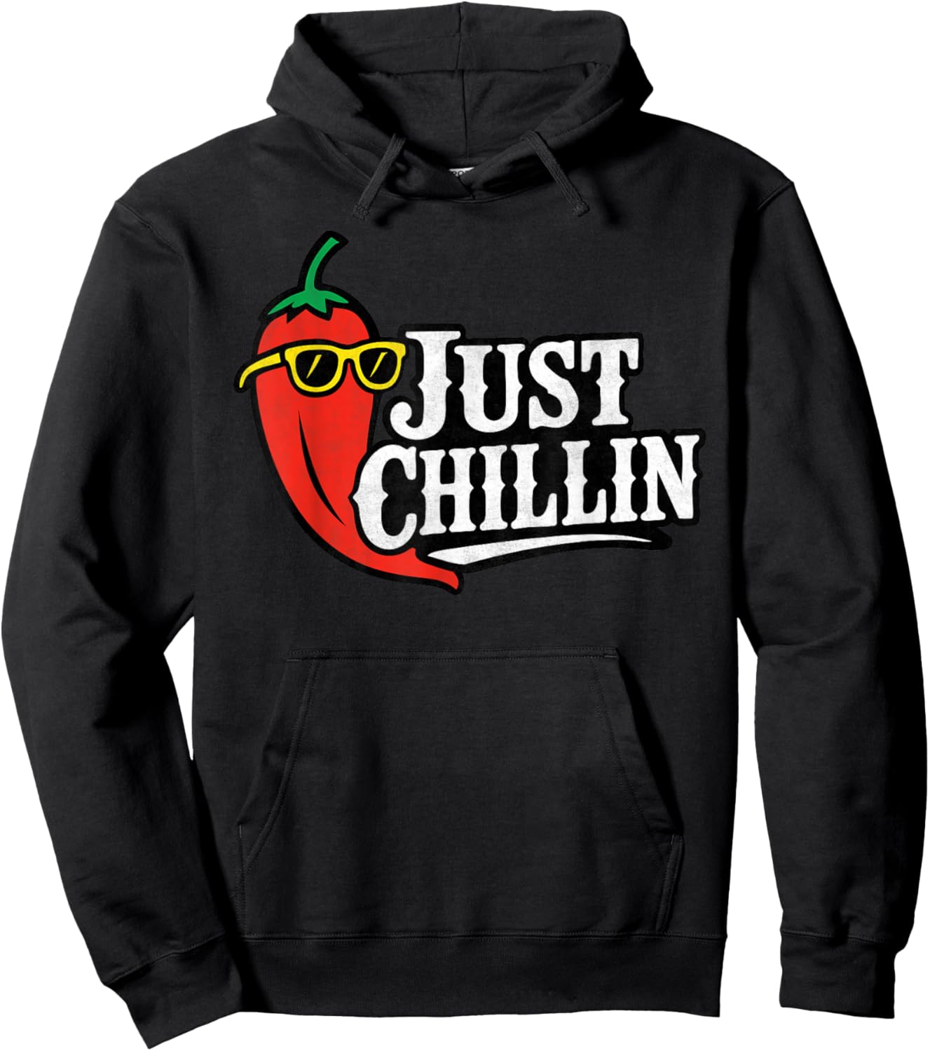 Just Chillin Funny Chili Pepper Lovers Men Women Kids Hoodie - Hoodie | Black