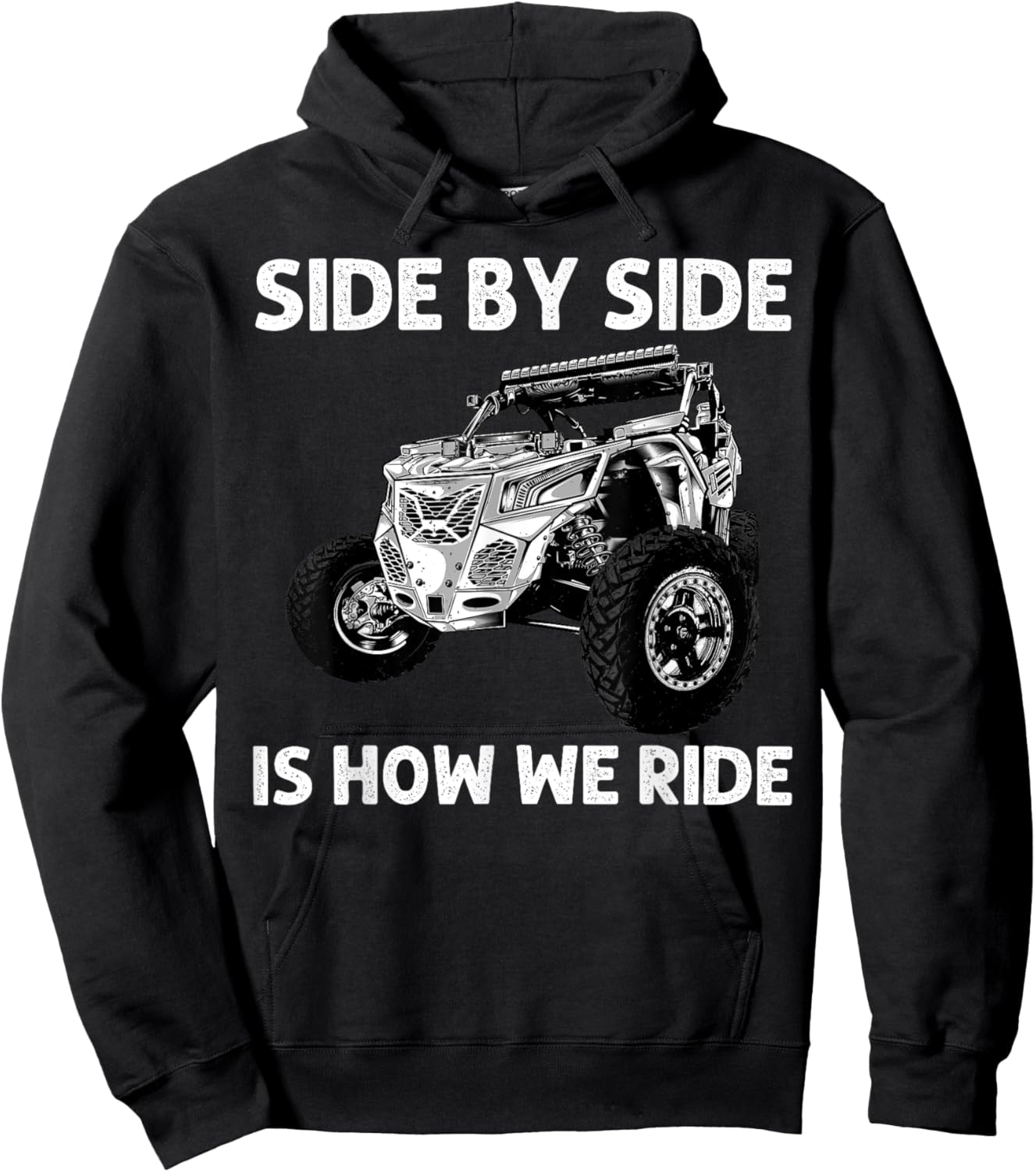 Funny SxS Design Women Offroading UTV Side By Side Hoodie - Hoodie | Black