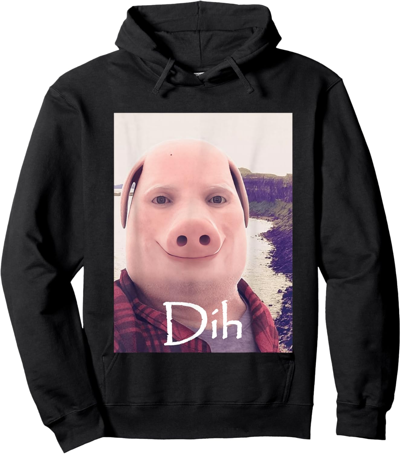 Dih John Pork Funny brainrot Calling Meme gen z dihh Hoodie - Hoodie | Black