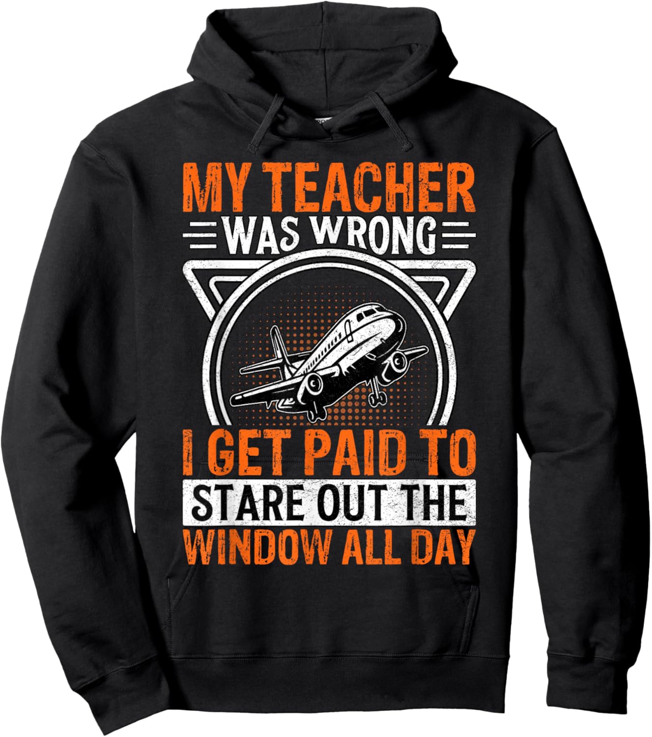 My Teacher was wrong I get paid to stare out the window Hoodie - Hoodie | Black