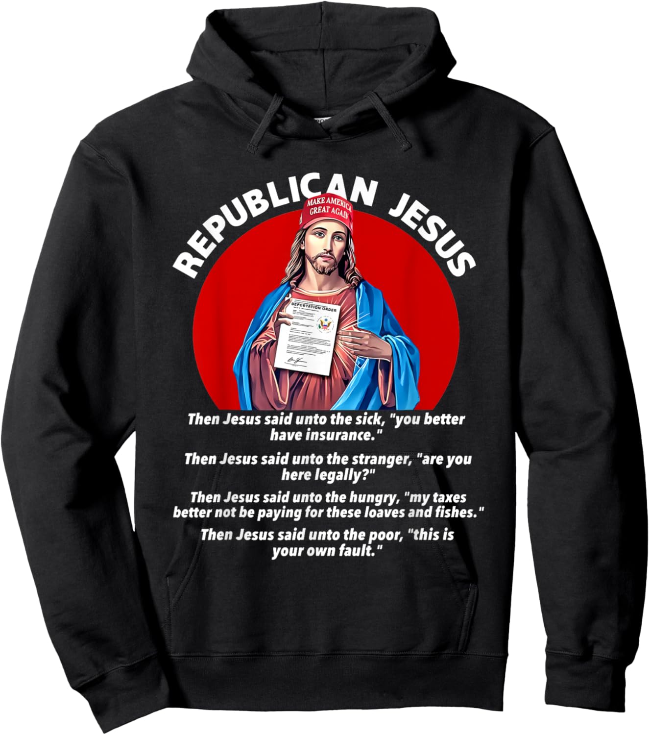 Republican Jesus Shirt Love Like Jesus Shirt Hoodie - Hoodie | Black