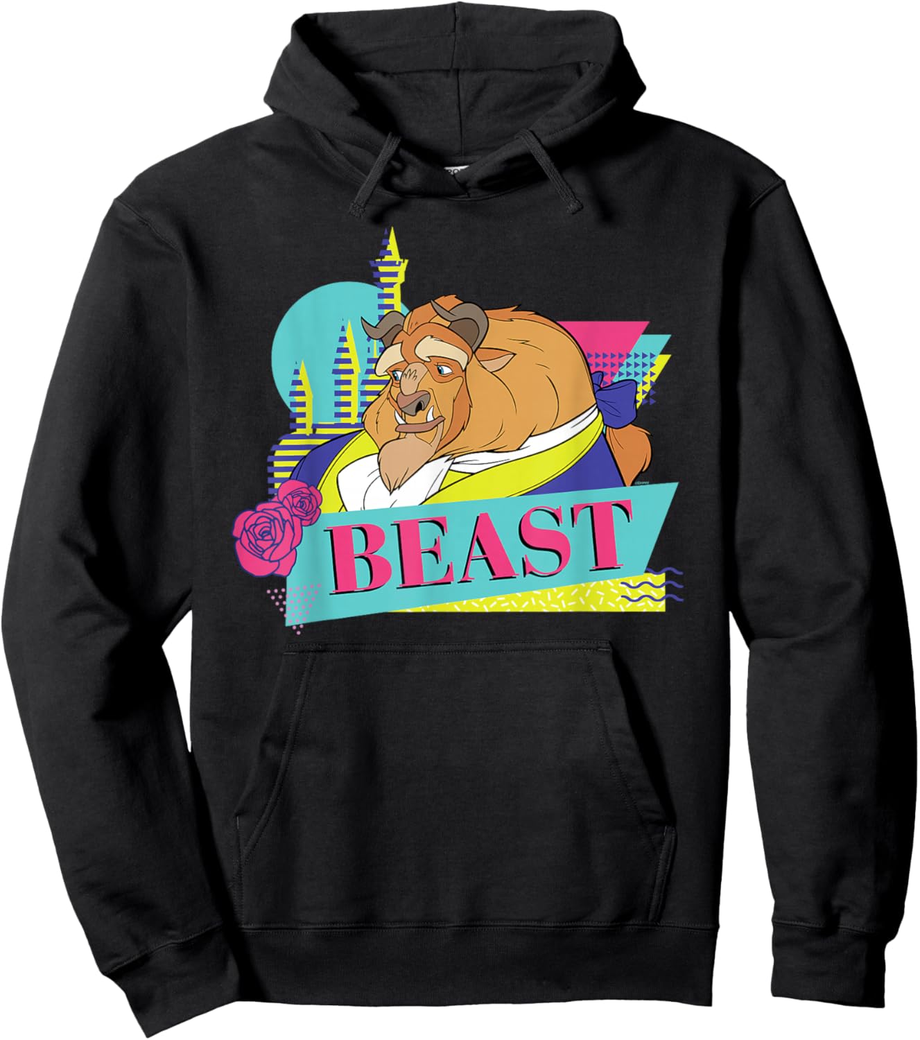 Disney Beauty and the Beast Retro Couples Matching Beast Hoodie - Hoodie | Black