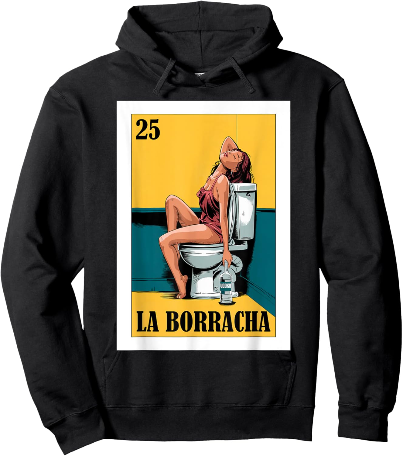 Funny Mexican Design for Parties - La Borracha Hoodie - Hoodie | Black