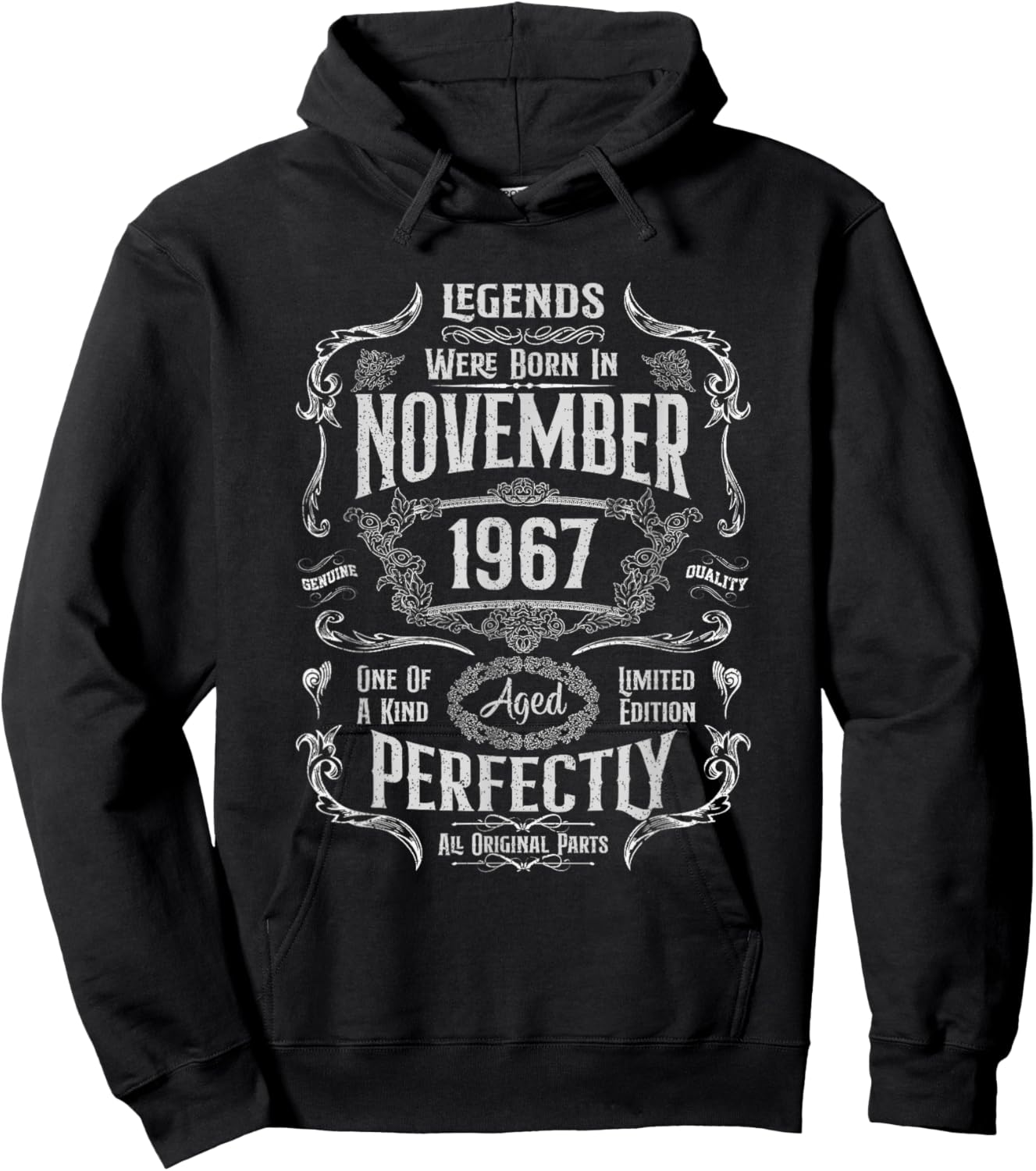 57th Birthday Legends Were Born In November 1967 Hoodie - Hoodie | Black