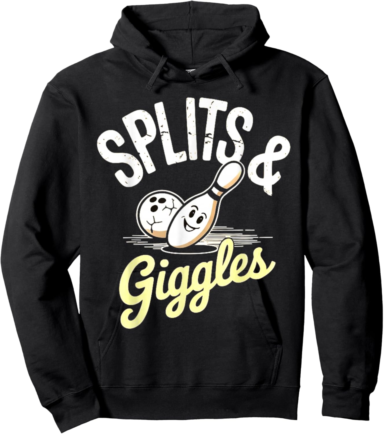 Split and Giggle Ten Pin Bowling Humor Hoodie - Hoodie | Black