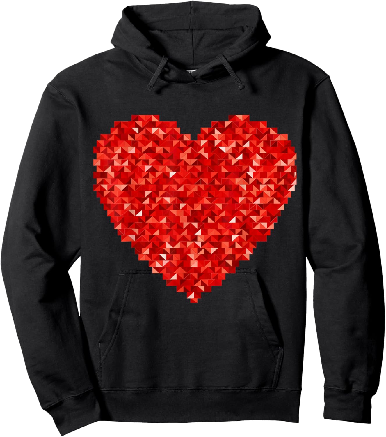 Funny Valentine's Day Gift His Red Heart Love Hoodie - Hoodie | Black