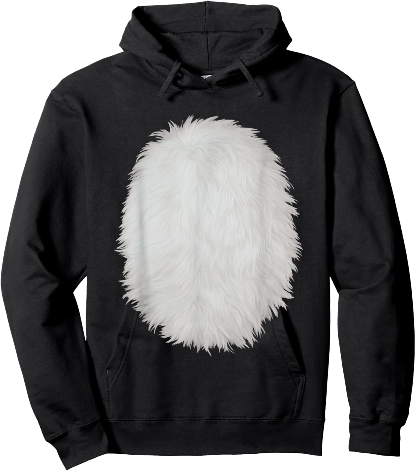 White Belly Costume DIY Cosplay Panda Bear Cat Skunk Deer Hoodie - Hoodie | Black
