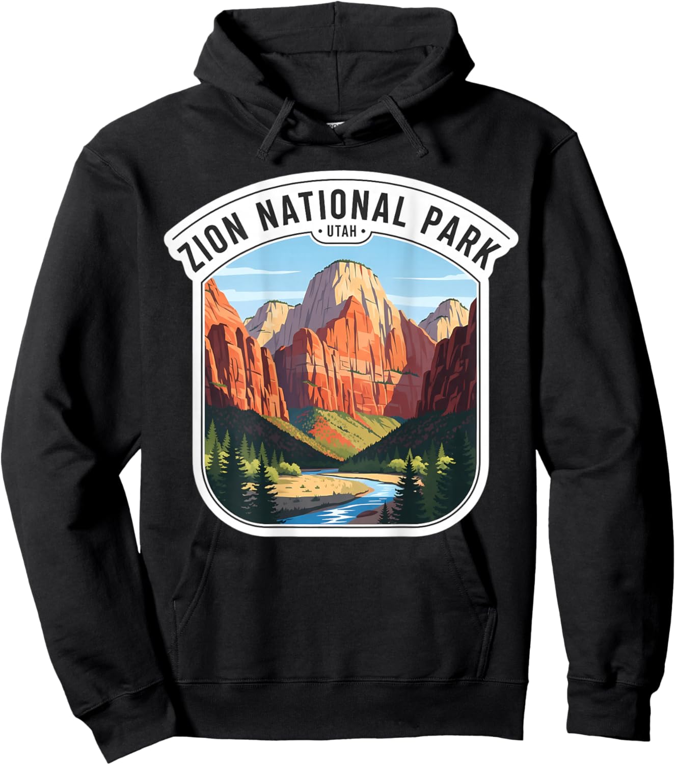 Zion National Park Utah Souvenir Memorabilia Visitor Tourist Hoodie - Hoodie | Black