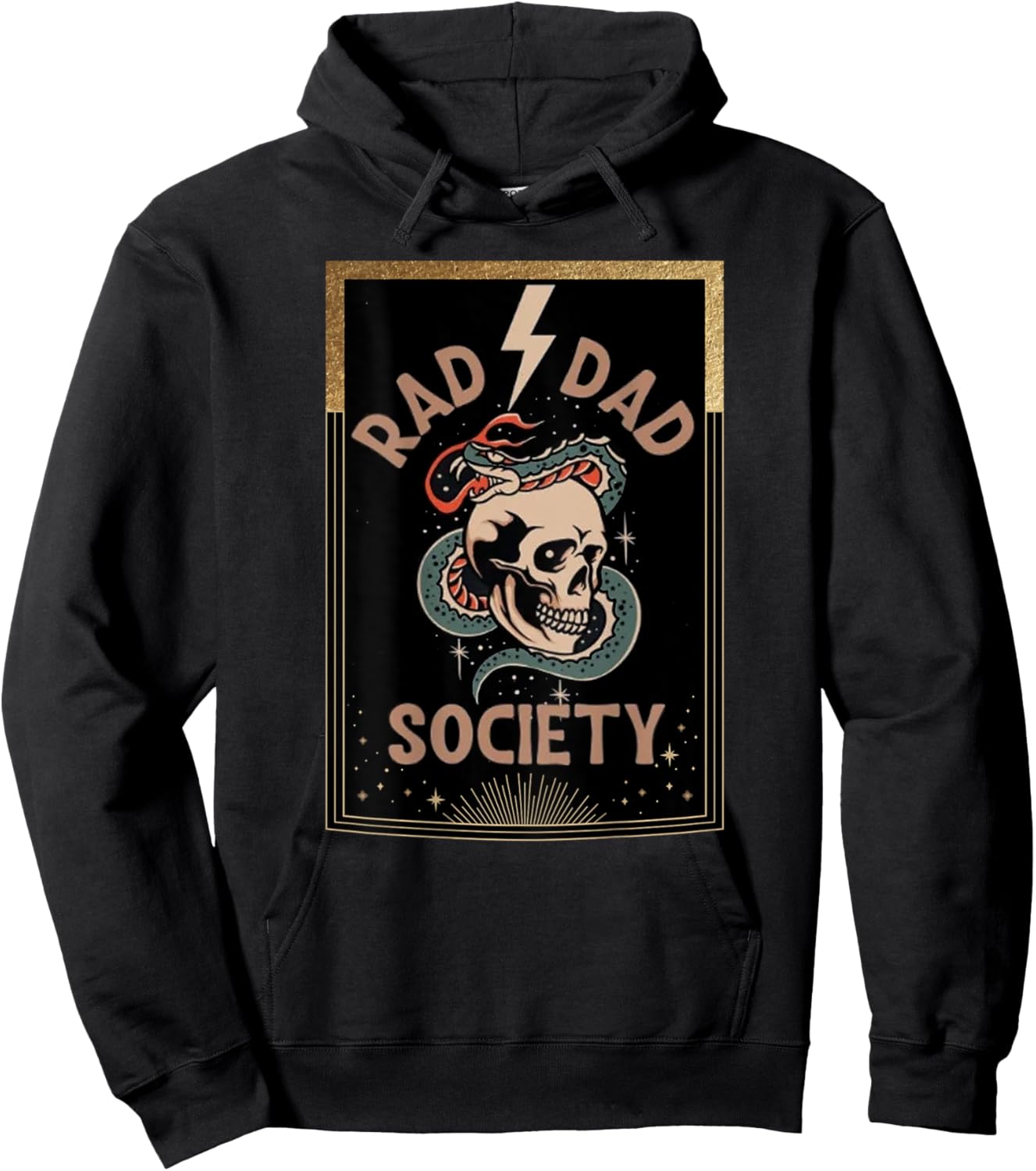Rad Dad Society , Cool Dad Club, Dad Life , Fathers Day Hoodie - Hoodie | Black