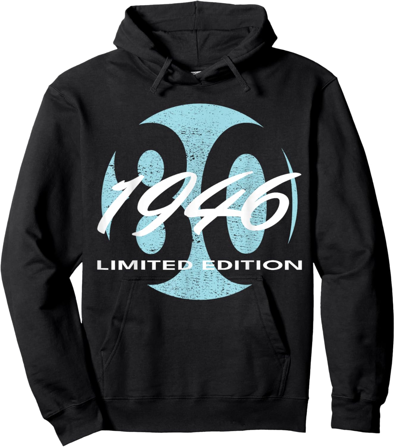 80e Anniversaire Homme Femme 80 Ans 1946 Cadeau drôle Hoodie - Hoodie | Black