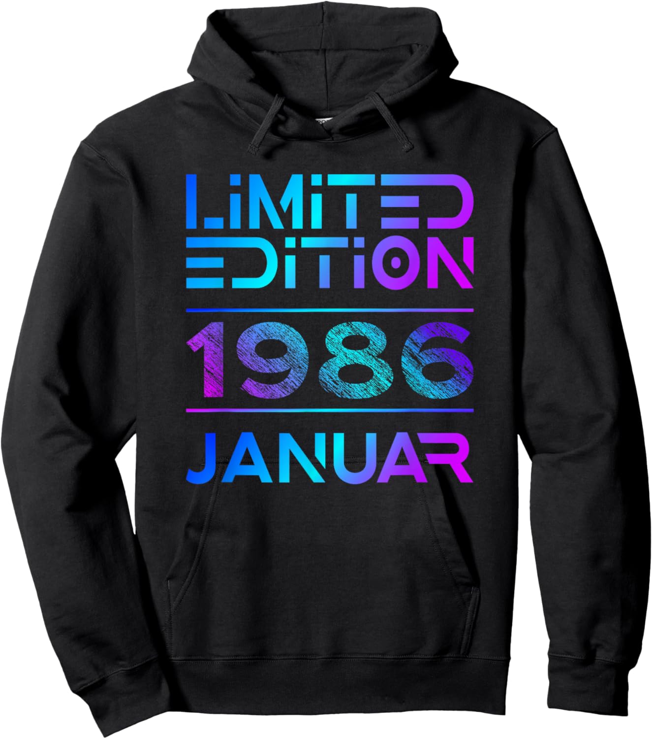 January 1986 Man Woman 40th Birthday Limited Edition Hoodie - Hoodie | Black