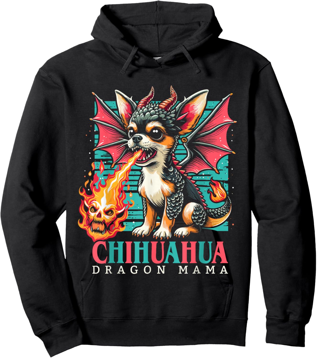 Chihuahua Dog Mama Funny Lap Dragon Women, Girls Hoodie - Hoodie | Black