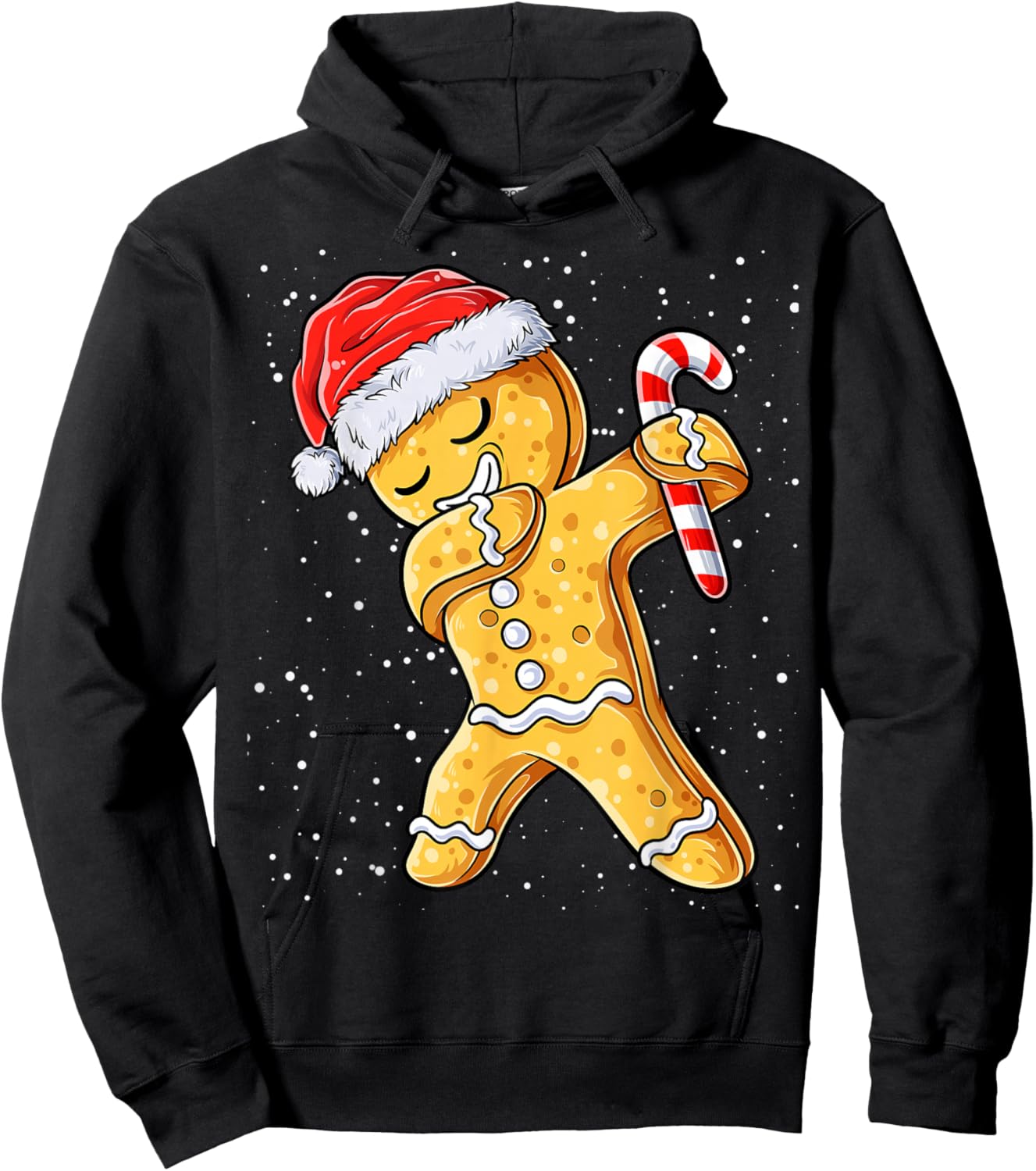 Gingerbread Man Dabbing Cool Christmas Cookie Dab Xmas Kids Hoodie - Hoodie | Black
