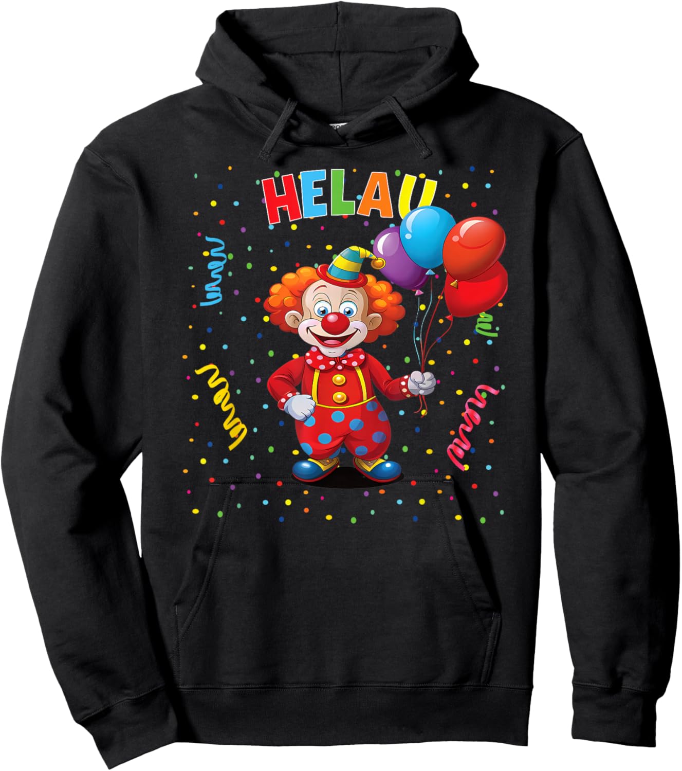 Carnival Costume Fancy Dress Costume Helau Clown Confetti Hoodie - Hoodie | Black
