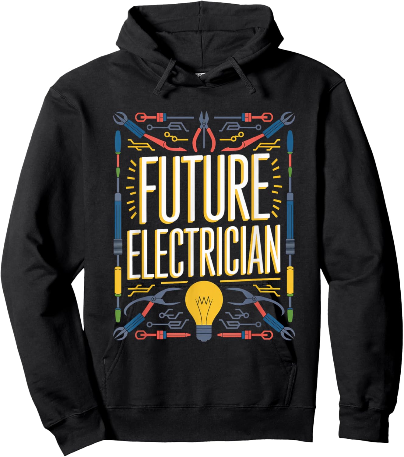 Future Electrician Graduation School Kids Toddler Women Men Hoodie - Hoodie | Black
