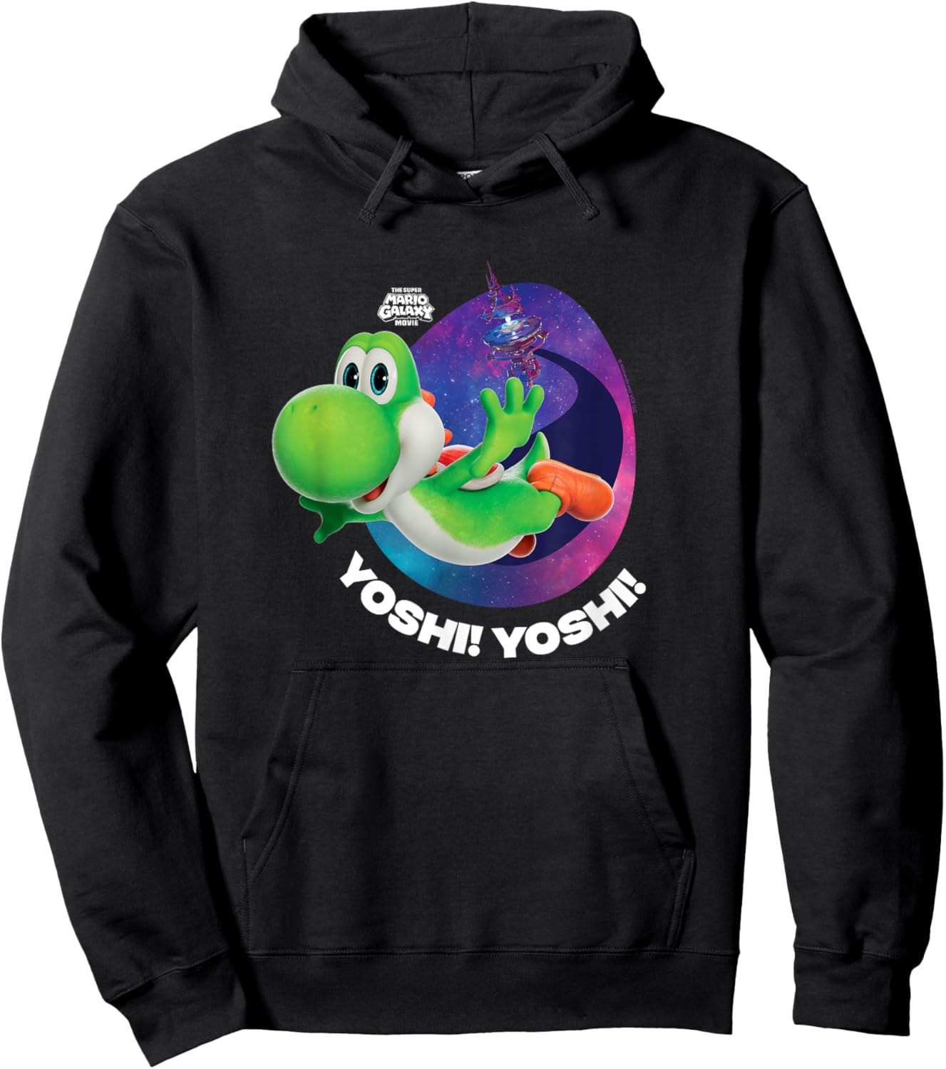 The Super Mario Galaxy Movie Yoshi Soars Hoodie - Hoodie | Black