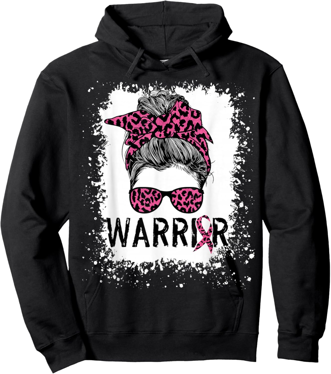 Warrior Breast Cancer Shirts Awareness Support Pink Ribbon Hoodie - Hoodie | Black