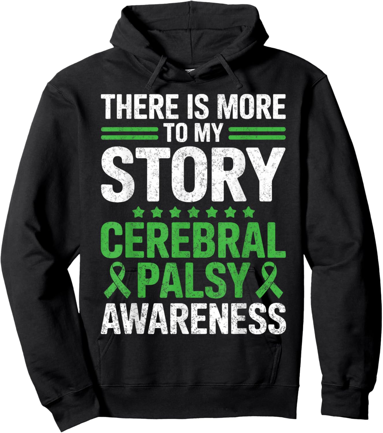 There is More to My Story Cerebral Palsy Awareness CP Ribbon Hoodie - Hoodie | Black