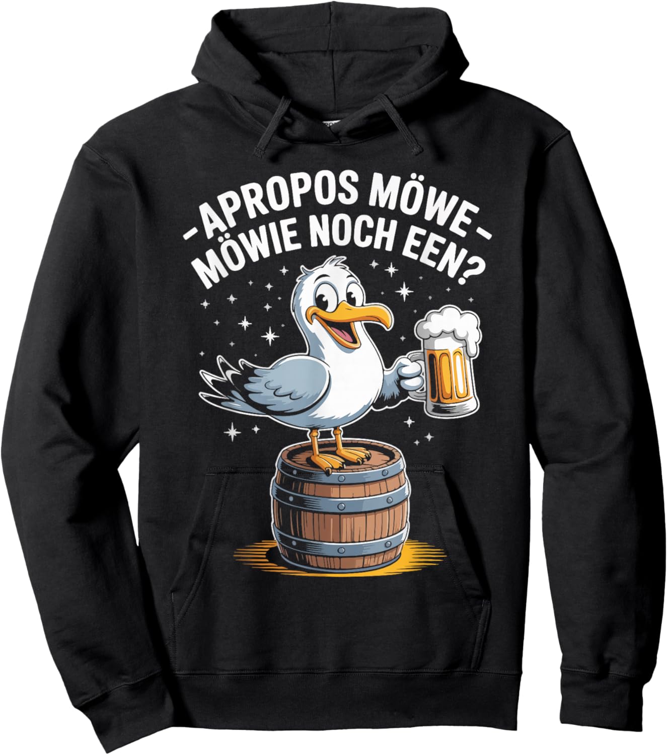 Apropos Möwe Mowie Noch EEN Bierwitz Hoodie - Hoodie | Black