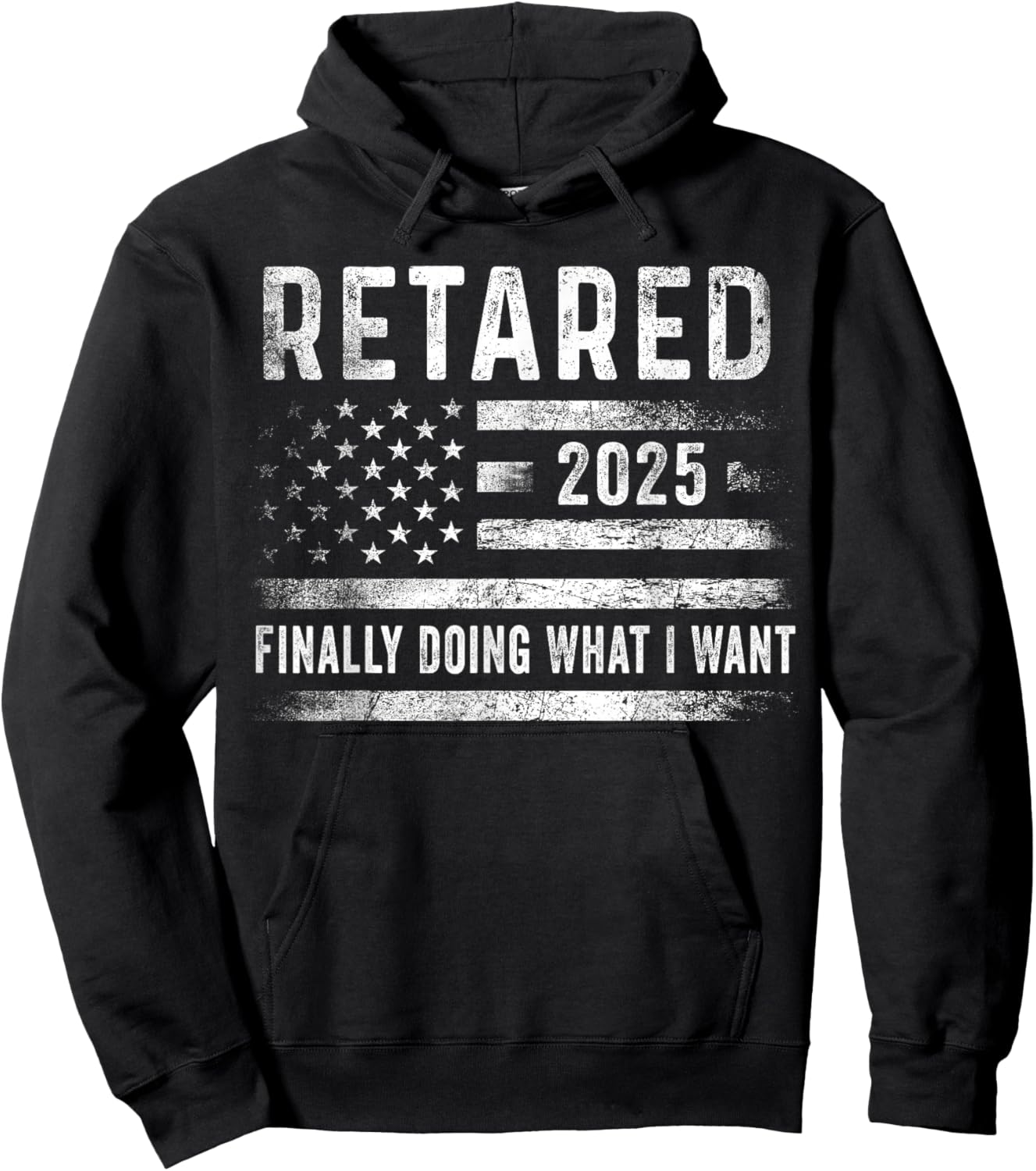 Retired 2025 Finally Doing What I Want Retirement Gifts Men Hoodie - Hoodie | Black