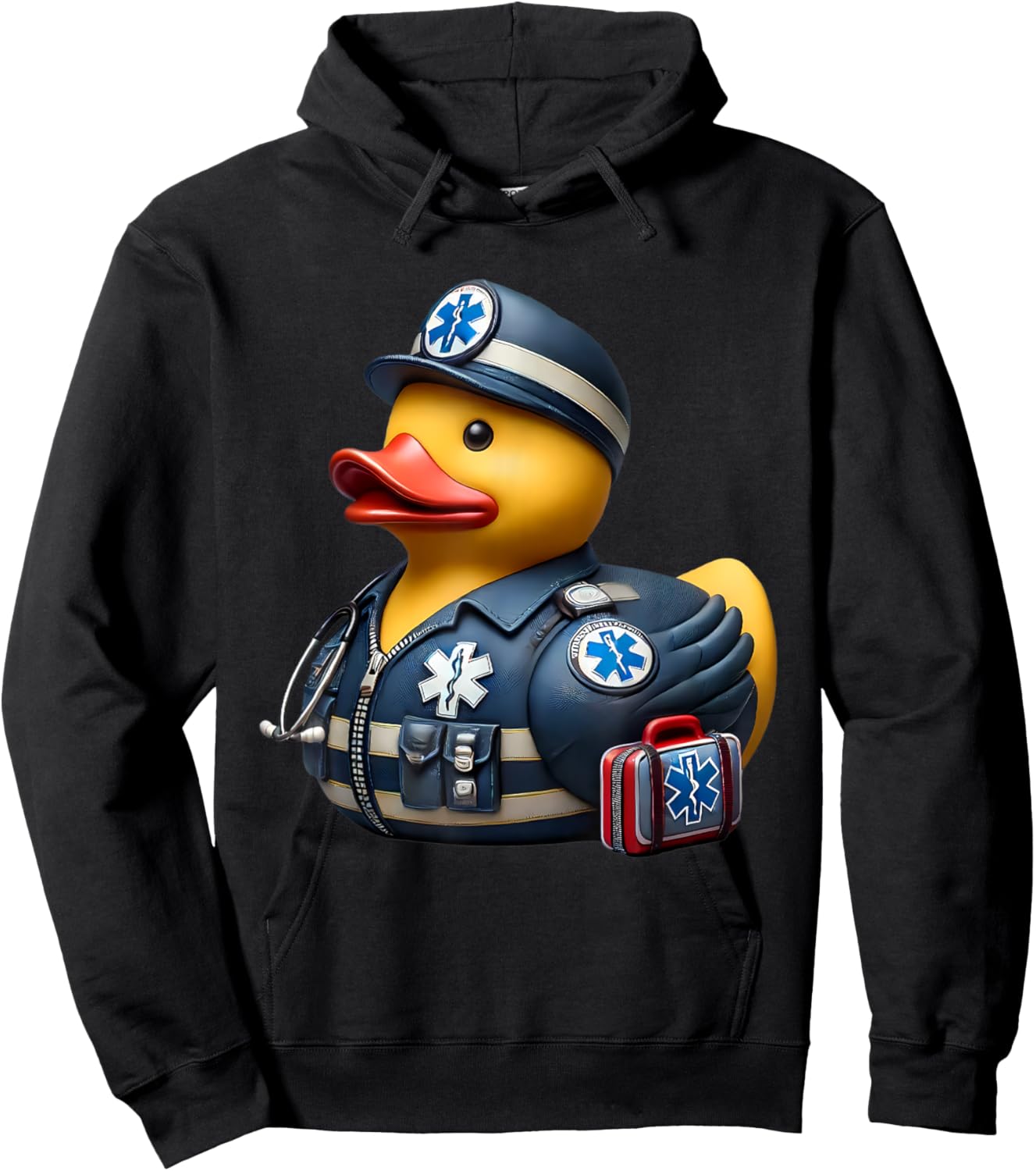 EMT Rubber Duck Paramedic Ducky Duckie Hoodie - Hoodie | Black