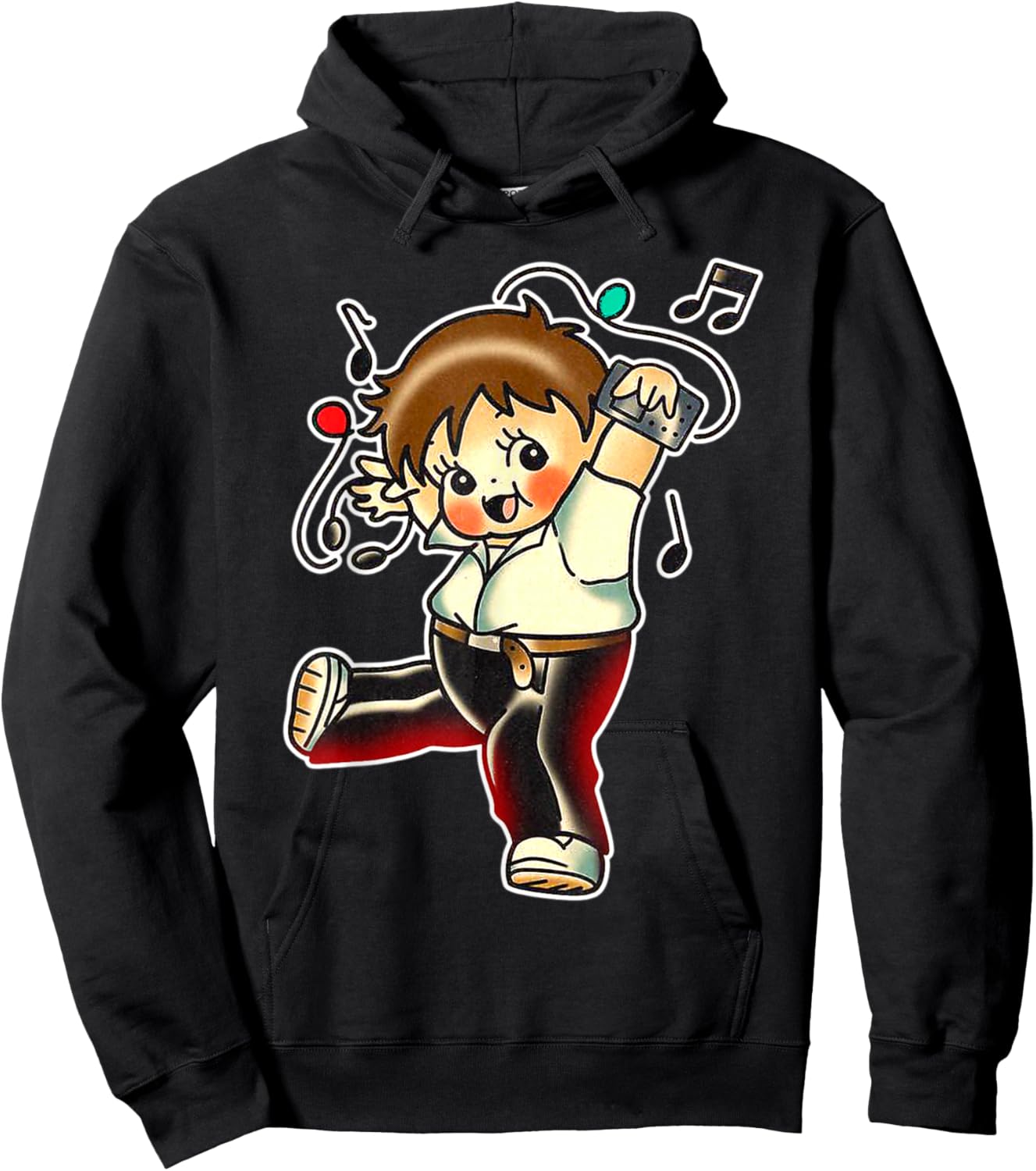Kewpie Baby Musician Music Lover Hoodie - Hoodie | Black