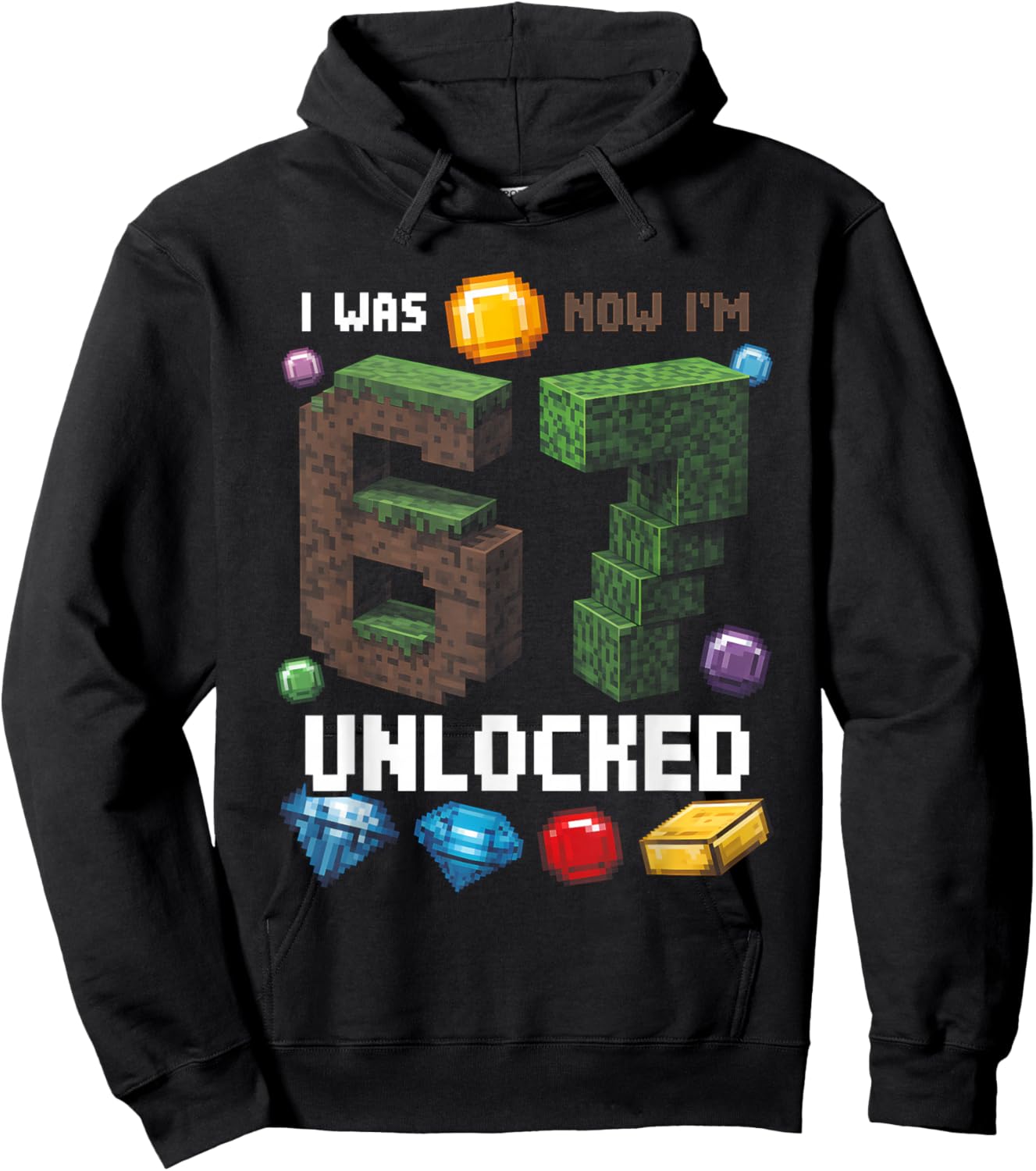 Ich war 6 Jetzt Bin ich 7 Unlocked Level Up Gamer 7. Geburtstag Hoodie - Hoodie | Black