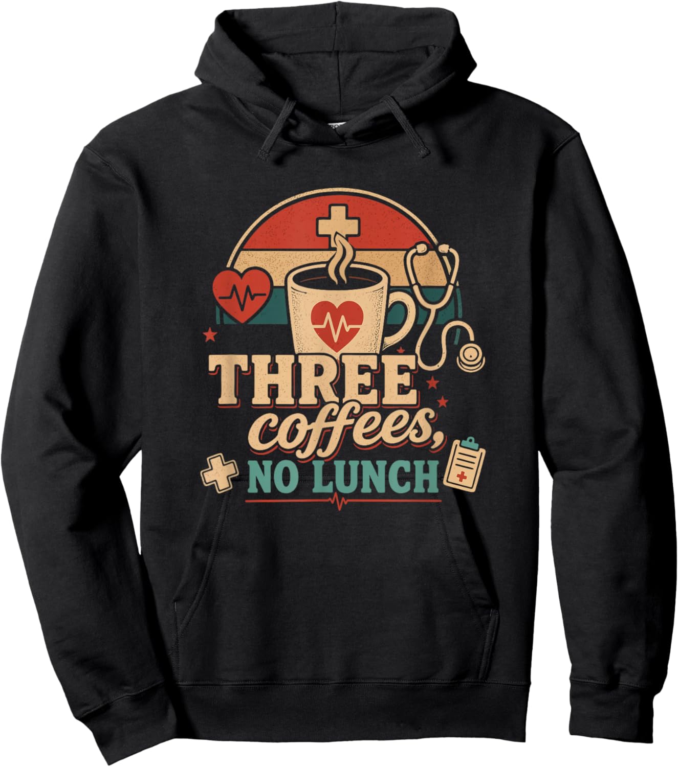 Funny Nurse Coffee Hoodie - Hoodie | Black