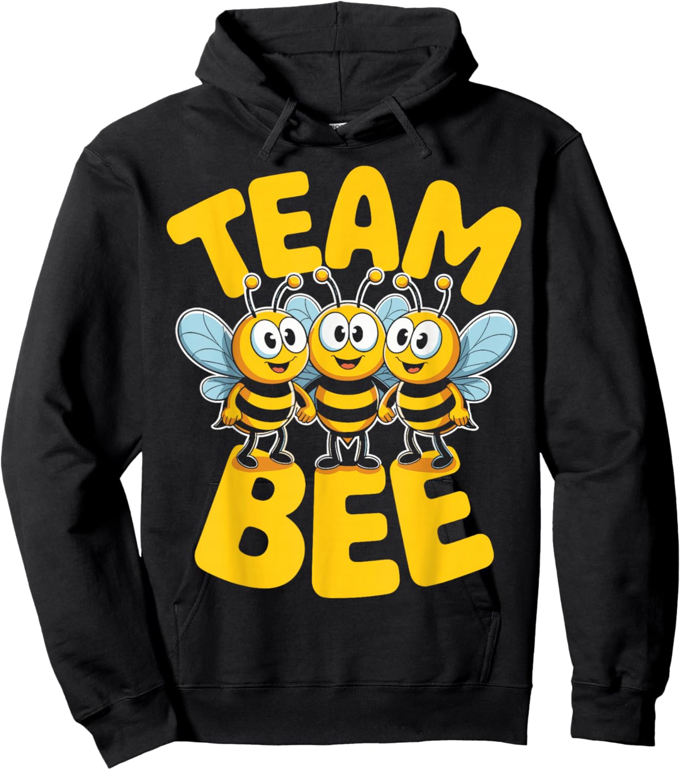 Bee Team Cute Cartoon Apiarist Beehive Party Bumblebee Hoodie - Hoodie | Black