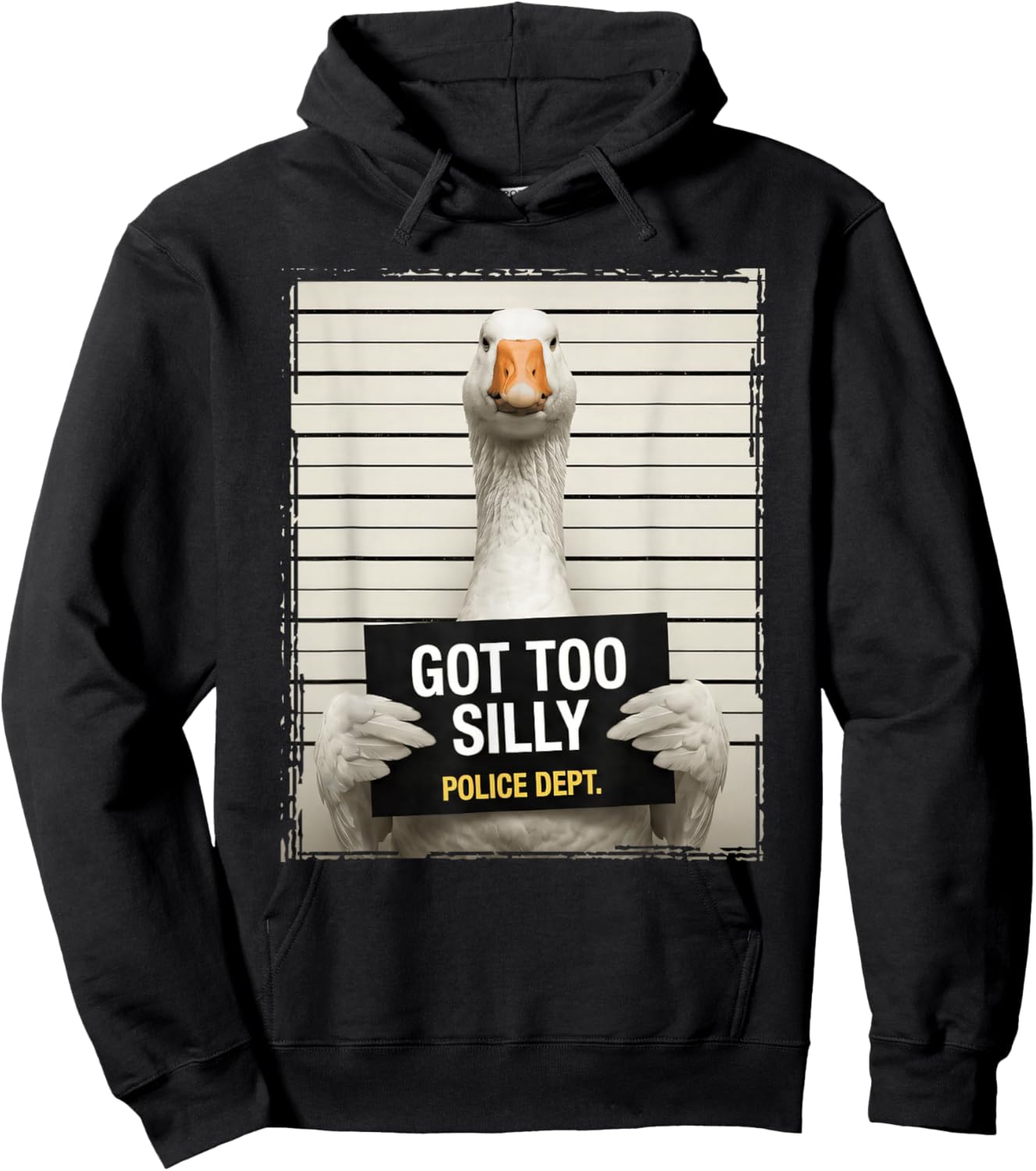 Got Too Silly, Funny Goose | Goose Pun | Goose Hoodie - Hoodie | Black