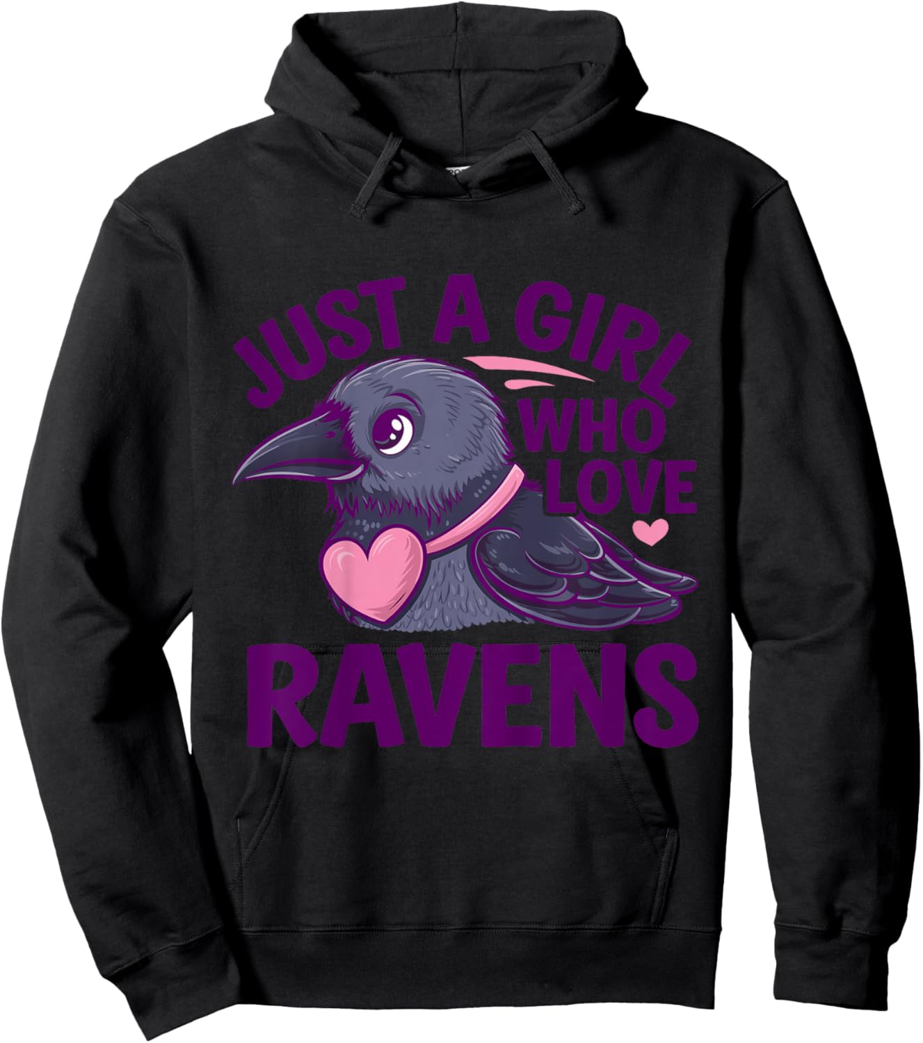 Kids Girl Raven Kids Hoodie - Hoodie | Black