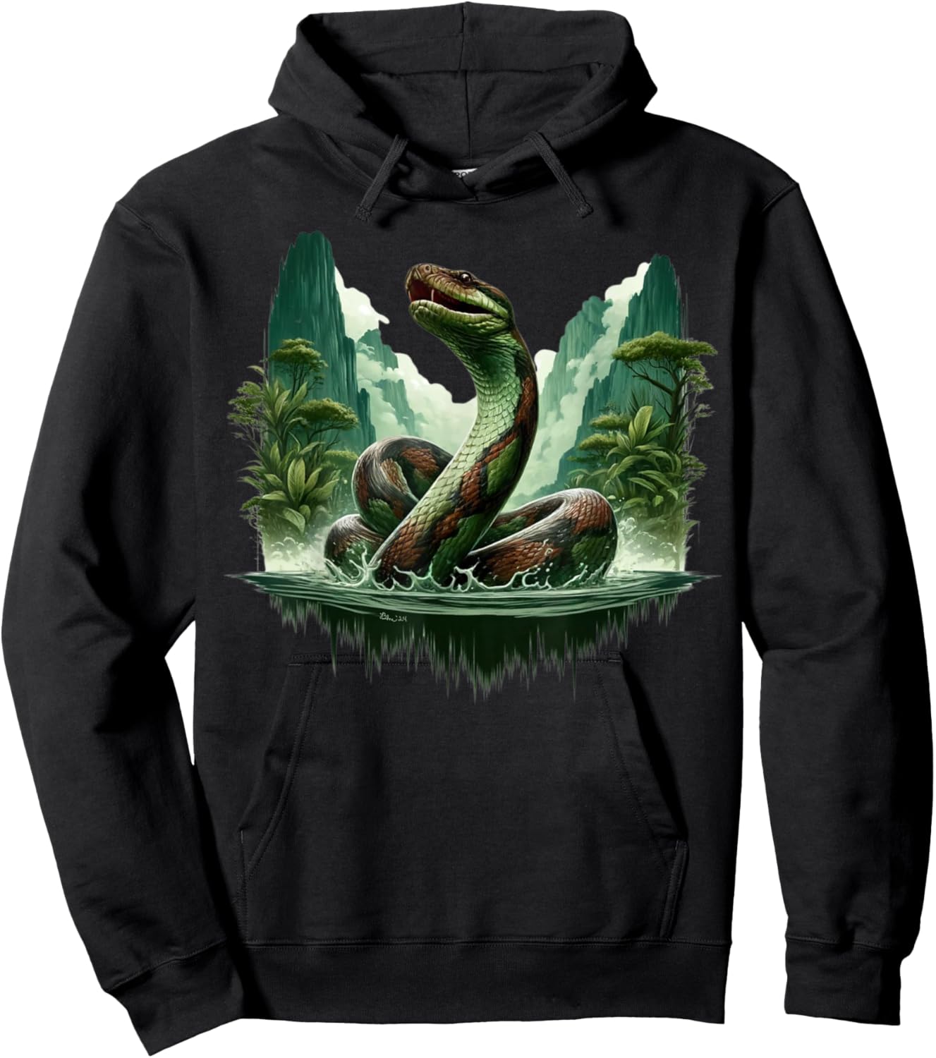 Titanoboa Prehistoric Monster Snake Anaconda Boa Hoodie - Hoodie | Black