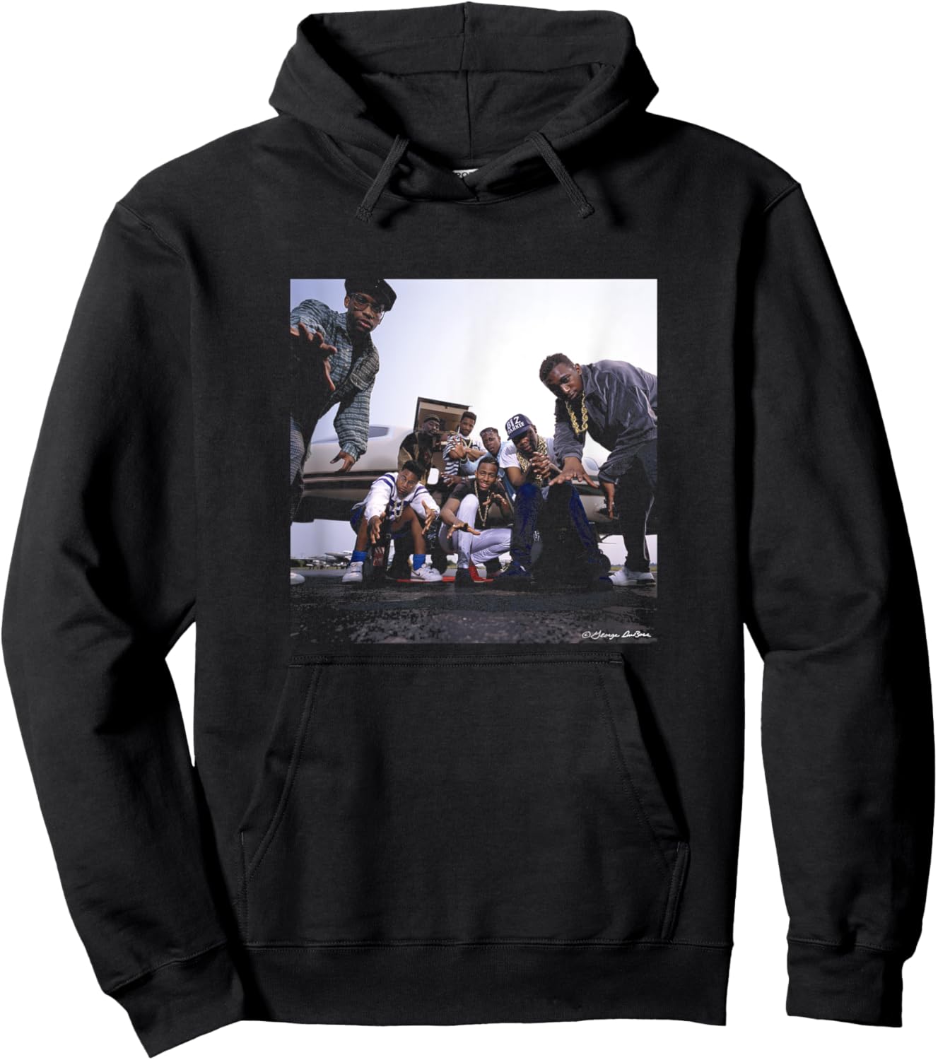 Hip Hop Group The Juice Crew Allstars By George DuBose Hoodie - Hoodie | Black