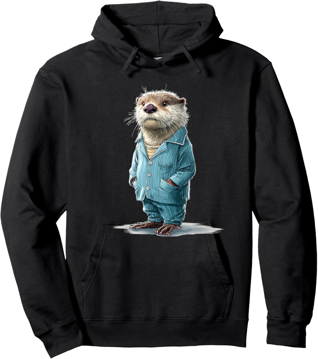 Stunning Otter Costume Pajamas for Lovers Nightwear Hoodie - Hoodie | Black