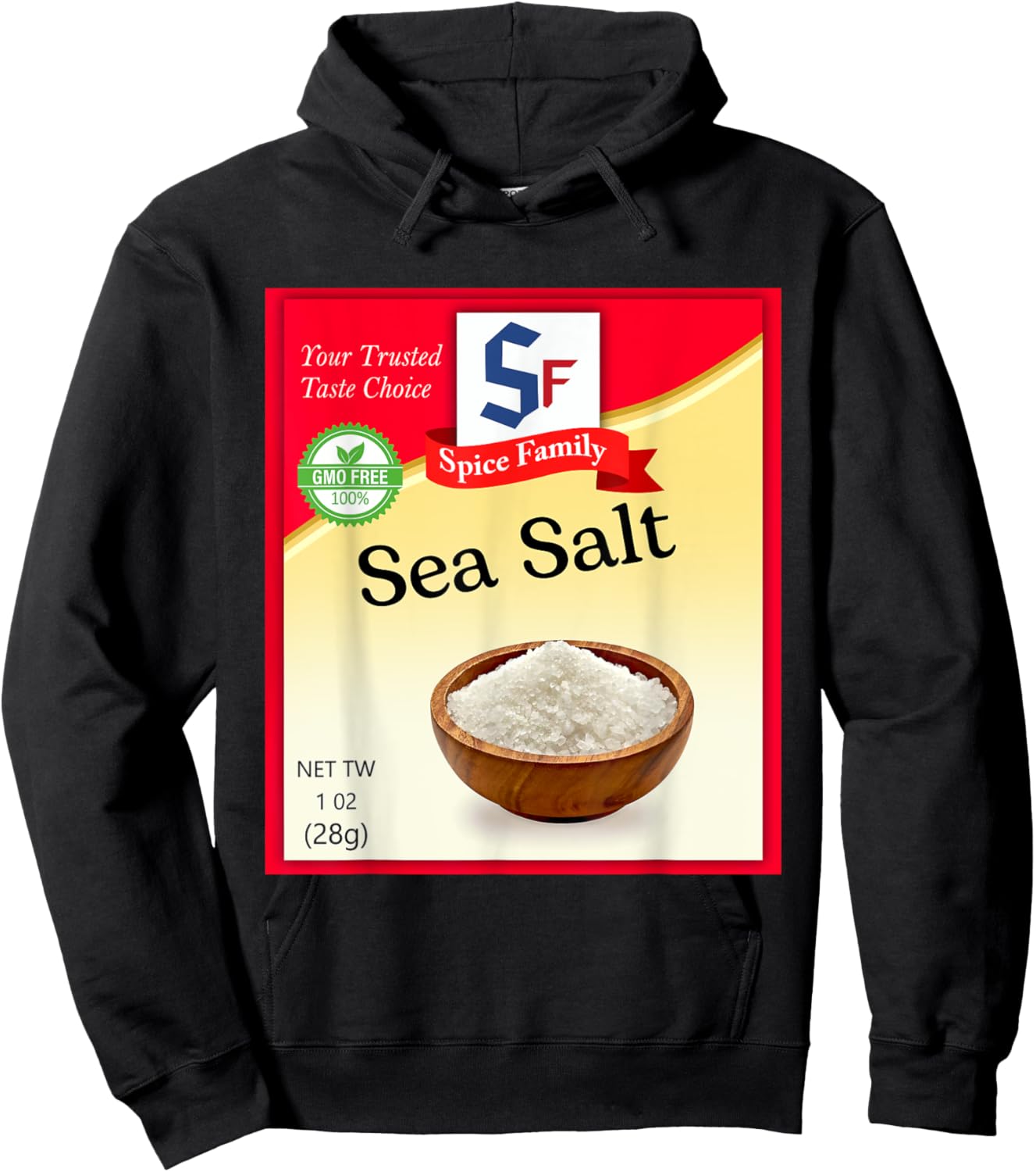 Sea Salt Condiment Costume Holiday Spice Costumes Hoodie - Hoodie | Black