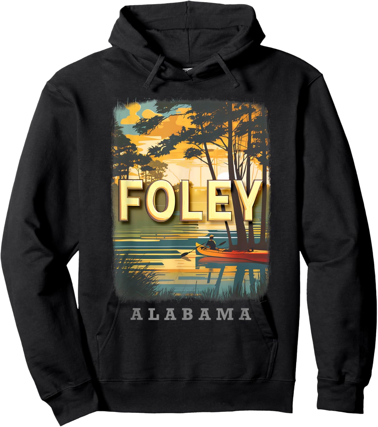 Foley Alabama AL Coastal Bliss SD981 Hoodie - Hoodie | Black