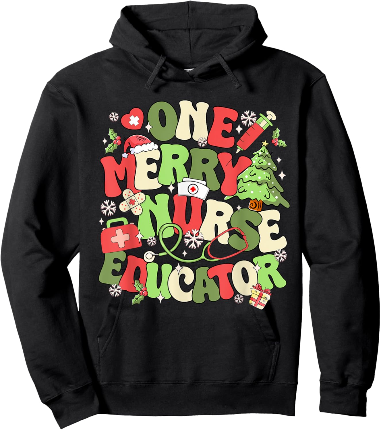 Nurse Educator Christmas Nursing School Hoodie - Hoodie | Black