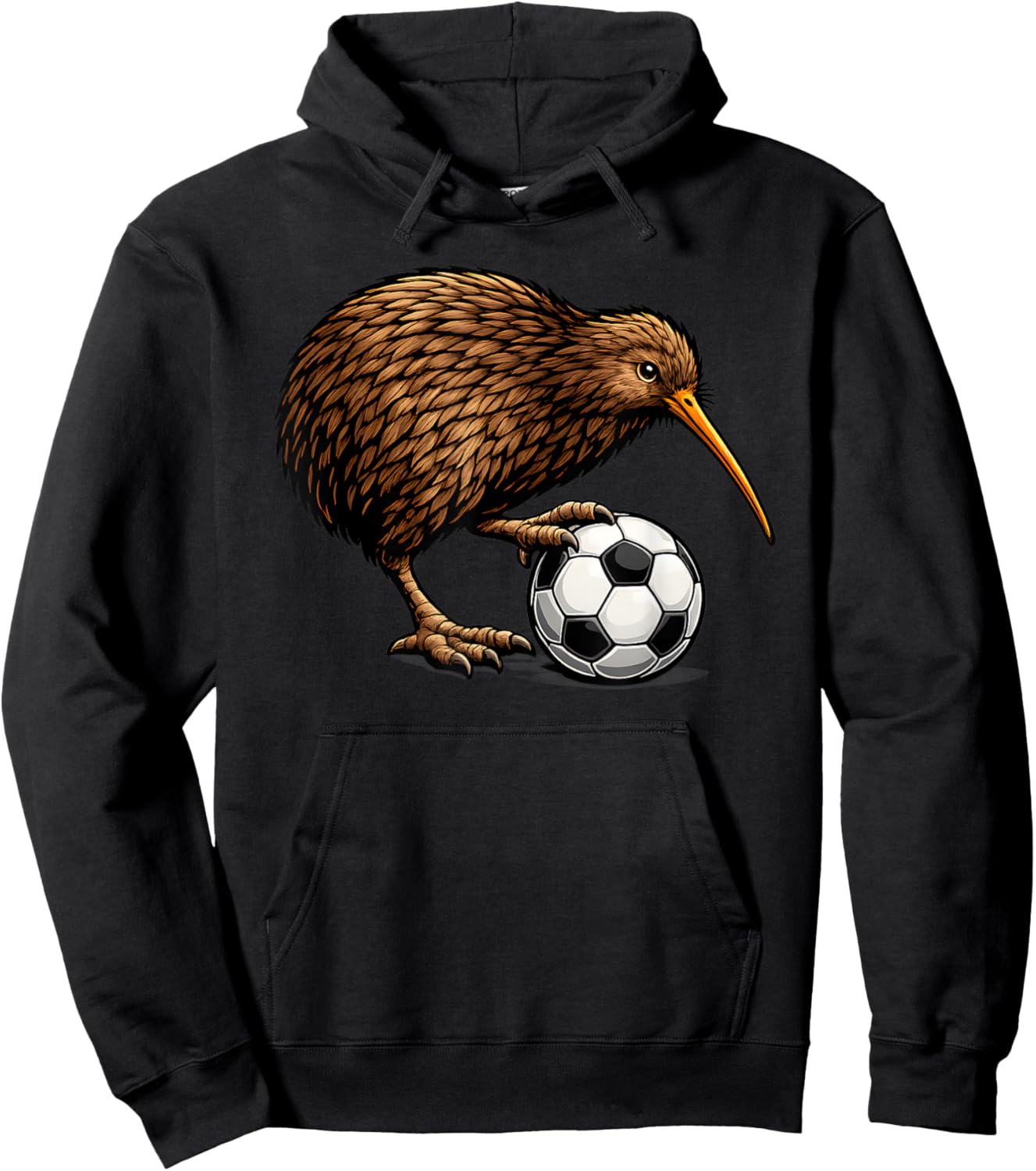 Lustiger Kiwi-Vogel mit Fußball Neuseeland Fan Design Hoodie - Hoodie | Black