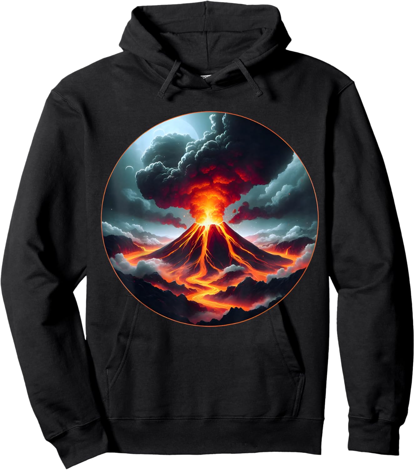 Cool erupting volcano Outfit for boys and girls Hoodie - Hoodie | Black