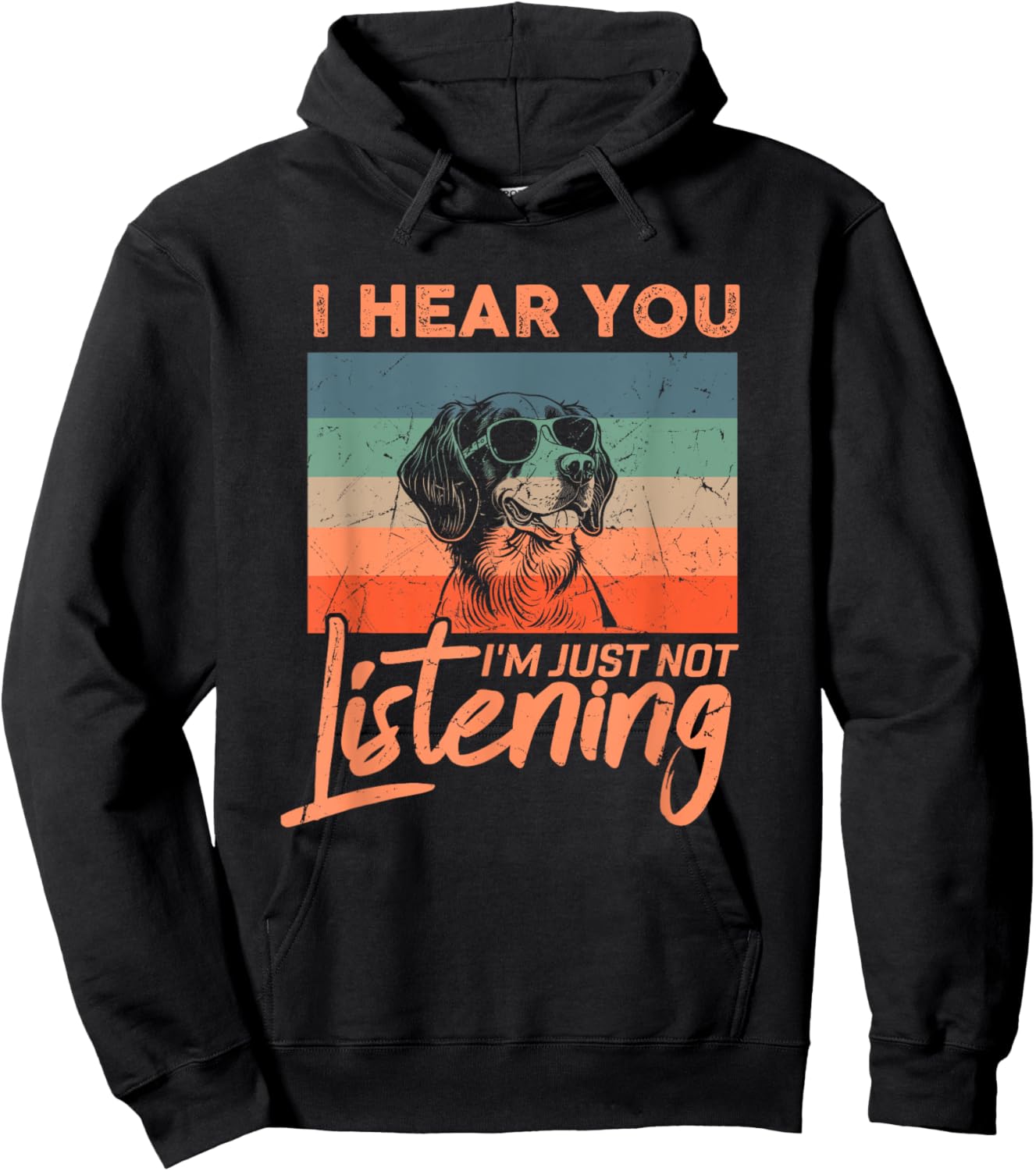 I Hear You I'm Just Not Listening Funny Brittany Dog Lover Hoodie - Hoodie | Black