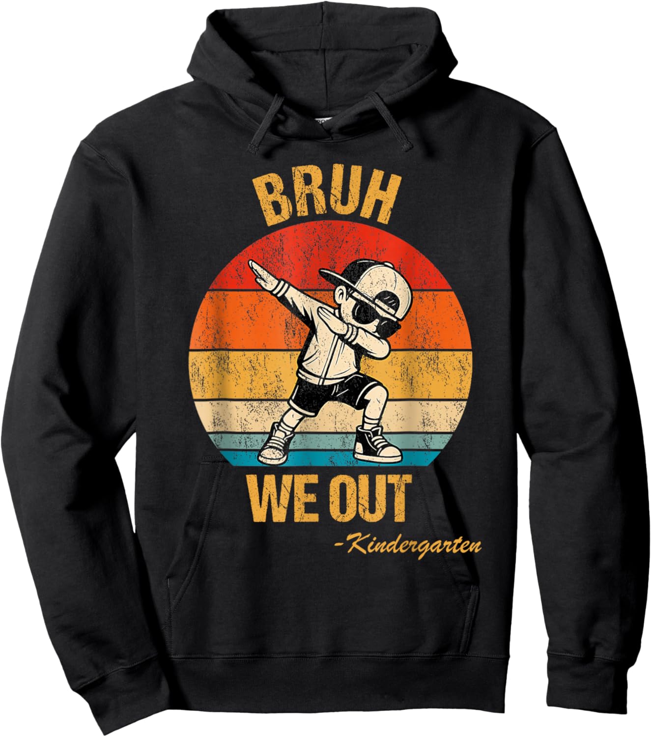 Dabbing Boy Bruh We Out Kindergarten Squad Student Boys Girl Hoodie - Hoodie | Black