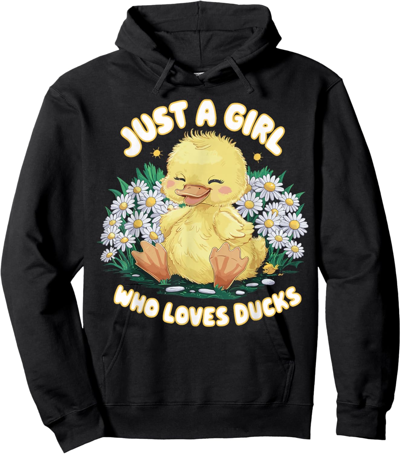 Just a Girl Who Loves Ducks Cute Duck Hoodie - Hoodie | Black