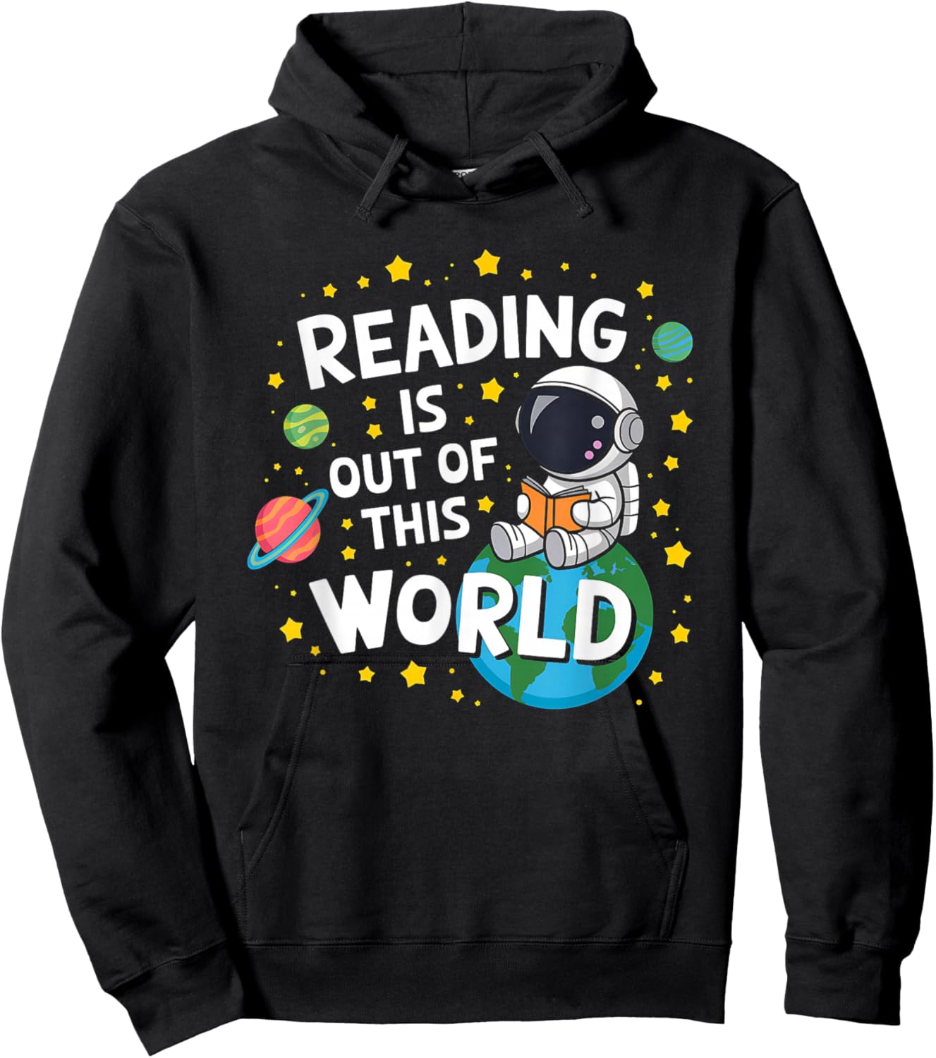 Reading Is Out Of This World Space Funny Books Lover Kids Hoodie - Hoodie | Black