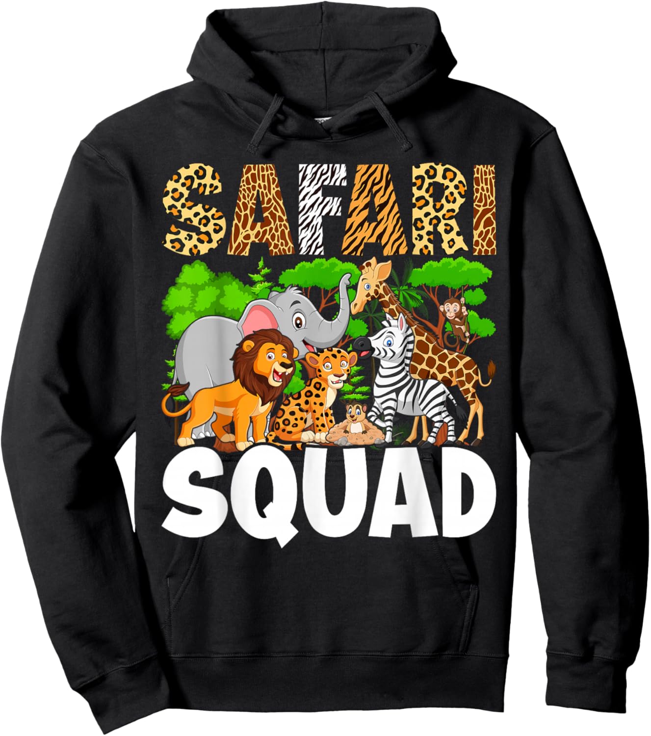 Safari Lovers Zoo Safari Squad Hoodie - Hoodie | Black
